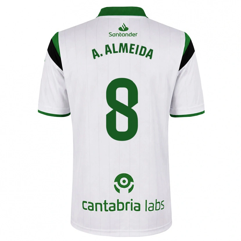 Danxen Uomo Maglia André Almeida #8 Bianco Verde Nero Kit Gara Home 2026/27 Maglietta