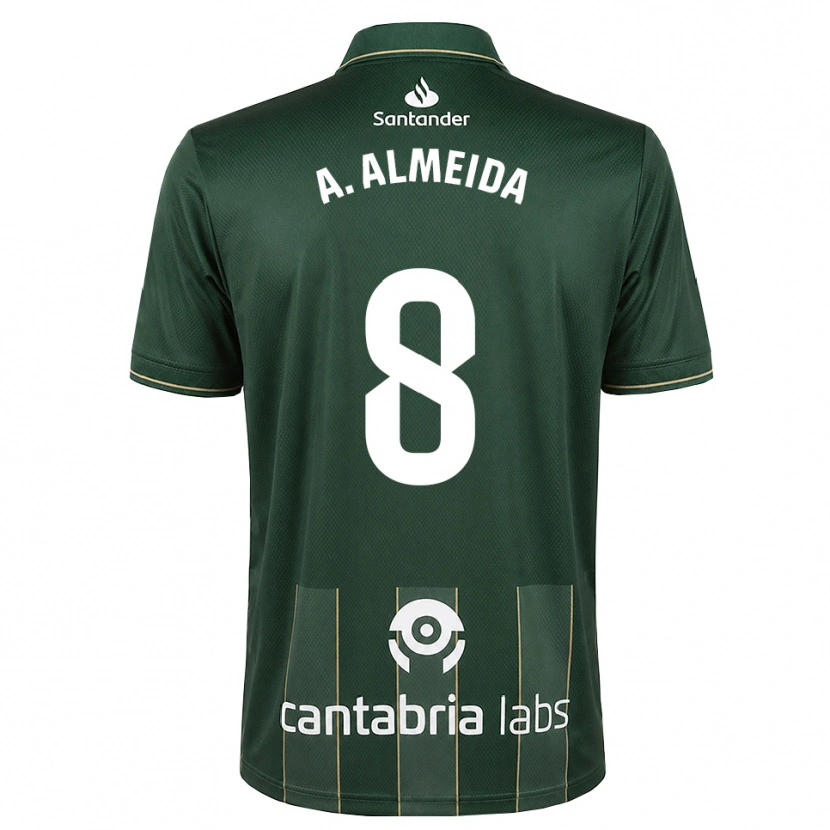 Danxen Uomo Maglia André Almeida #8 Grigio Ardesia Scuro Bianco Kit Gara Away 2026/27 Maglietta