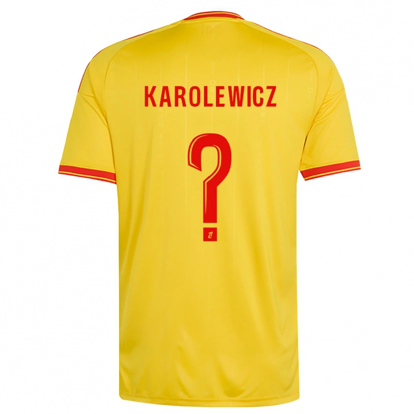 Danxen Uomo Maglia Roman Karolewicz #0 Oro Arancio Rosso Kit Gara Home 2026/27 Maglietta