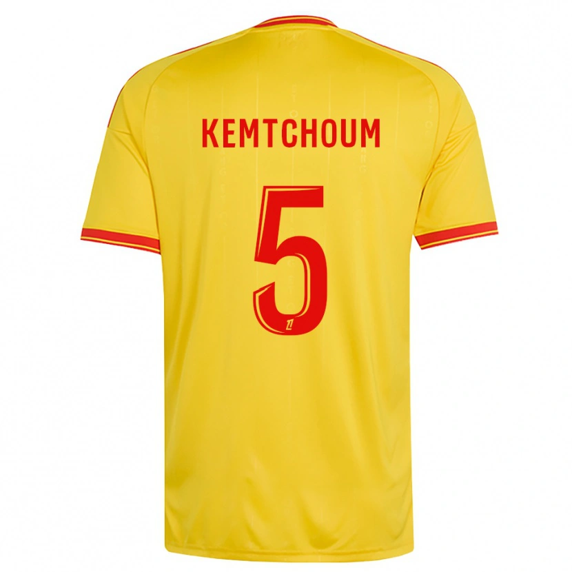 Danxen Uomo Maglia Noé Kemtchoum #5 Oro Arancio Rosso Kit Gara Home 2026/27 Maglietta