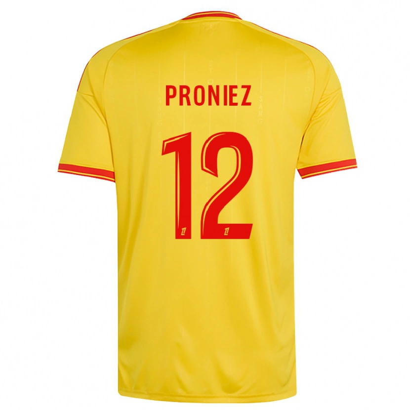 Danxen Uomo Maglia Fany Proniez #12 Oro Arancio Rosso Kit Gara Home 2026/27 Maglietta