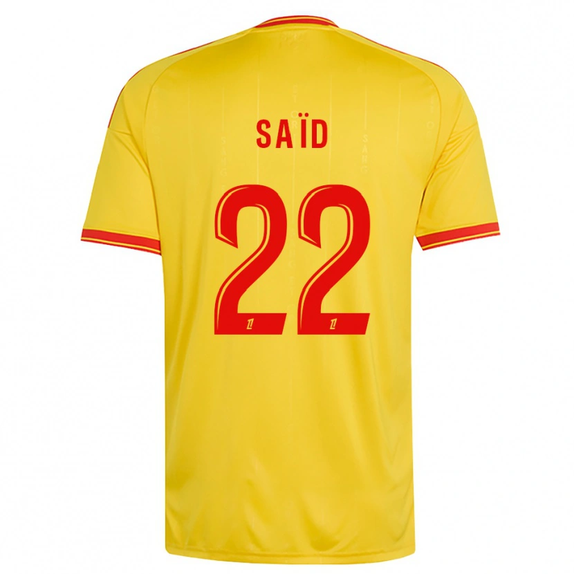 Danxen Uomo Maglia Wesley Saïd #22 Oro Arancio Rosso Kit Gara Home 2026/27 Maglietta