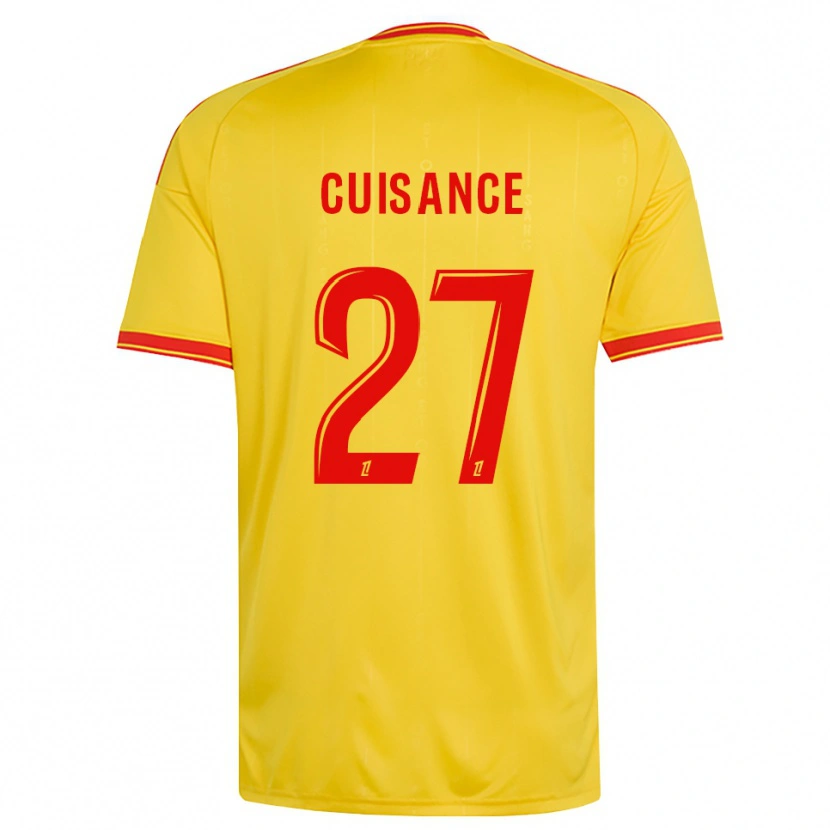 Danxen Uomo Maglia Michaël Cuisance #27 Oro Arancio Rosso Kit Gara Home 2026/27 Maglietta