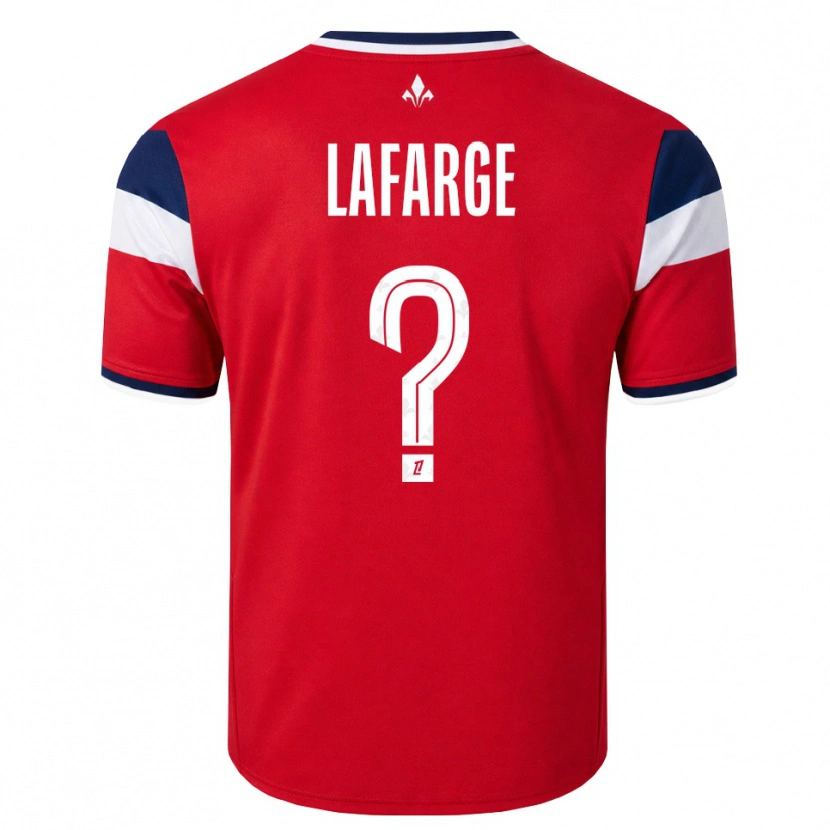 Danxen Uomo Maglia Gabriel Lafarge #0 Rosso Bianco Blu Reale Kit Gara Home 2026/27 Maglietta