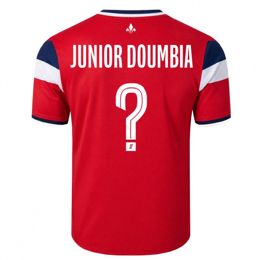 Danxen Uomo Maglia Samba Junior Doumbia #0 Rosso Bianco Blu Reale Kit Gara Home 2026/27 Maglietta