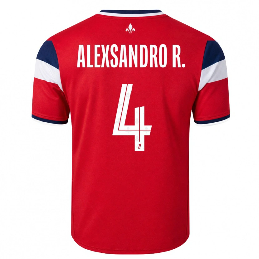 Danxen Uomo Maglia Alexsandro Victor De Souza Ribeiro #4 Rosso Bianco Blu Reale Kit Gara Home 2026/27 Maglietta