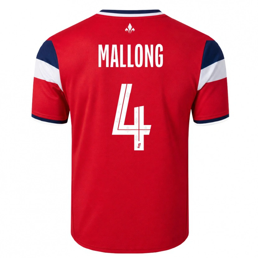 Danxen Uomo Maglia Raphaël Mallong #4 Rosso Bianco Blu Reale Kit Gara Home 2026/27 Maglietta