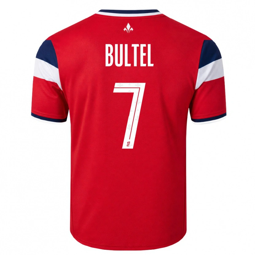Danxen Uomo Maglia Ludivine Bultel #7 Rosso Bianco Blu Reale Kit Gara Home 2026/27 Maglietta