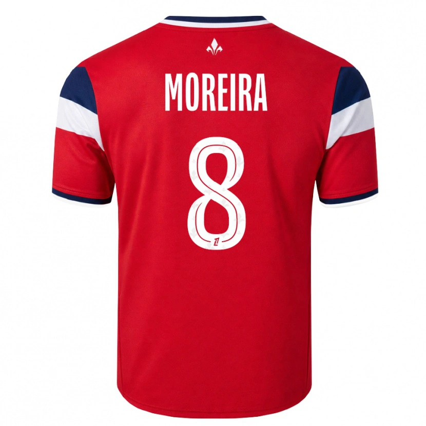 Danxen Uomo Maglia Keziah Moreira #8 Rosso Bianco Blu Reale Kit Gara Home 2026/27 Maglietta