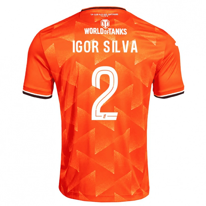 Danxen Uomo Maglia Igor Silva #2 Arancio Bianco Nero Kit Gara Home 2026/27 Maglietta