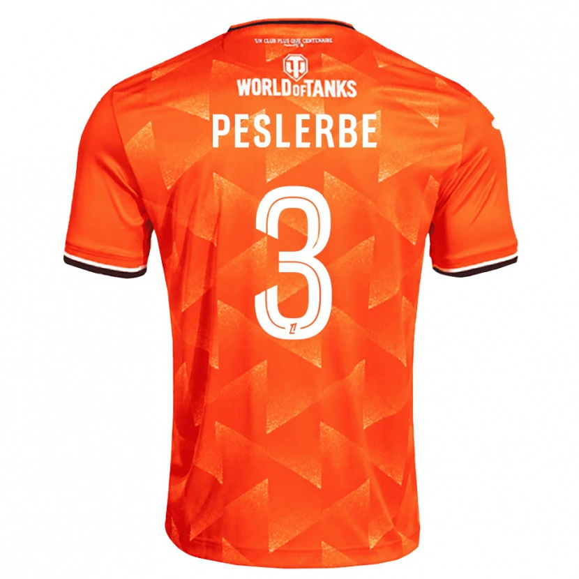 Danxen Uomo Maglia Thomas Peslerbe #3 Arancio Bianco Nero Kit Gara Home 2026/27 Maglietta