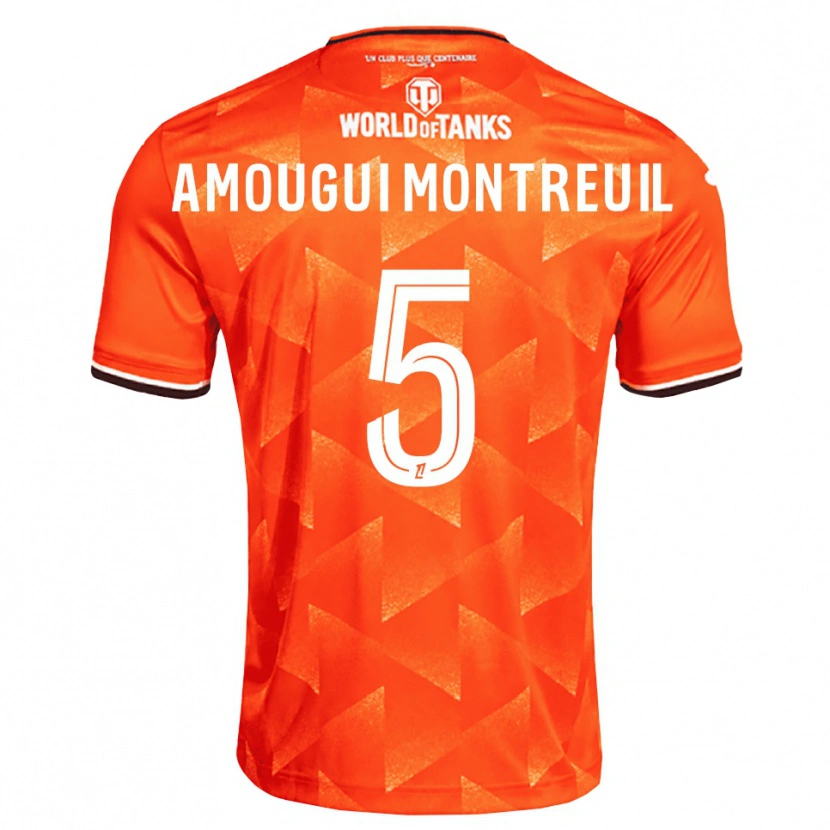 Danxen Uomo Maglia Maceo Amougui Montreuil #5 Arancio Bianco Nero Kit Gara Home 2026/27 Maglietta
