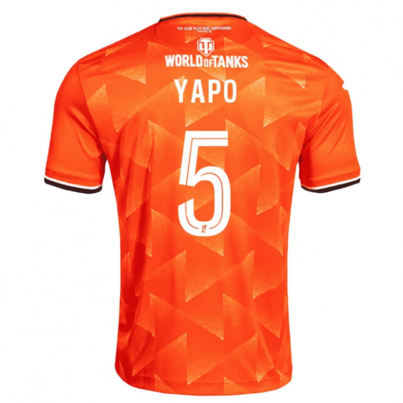 Danxen Uomo Maglia Ezekiel Yapo #5 Arancio Bianco Nero Kit Gara Home 2026/27 Maglietta