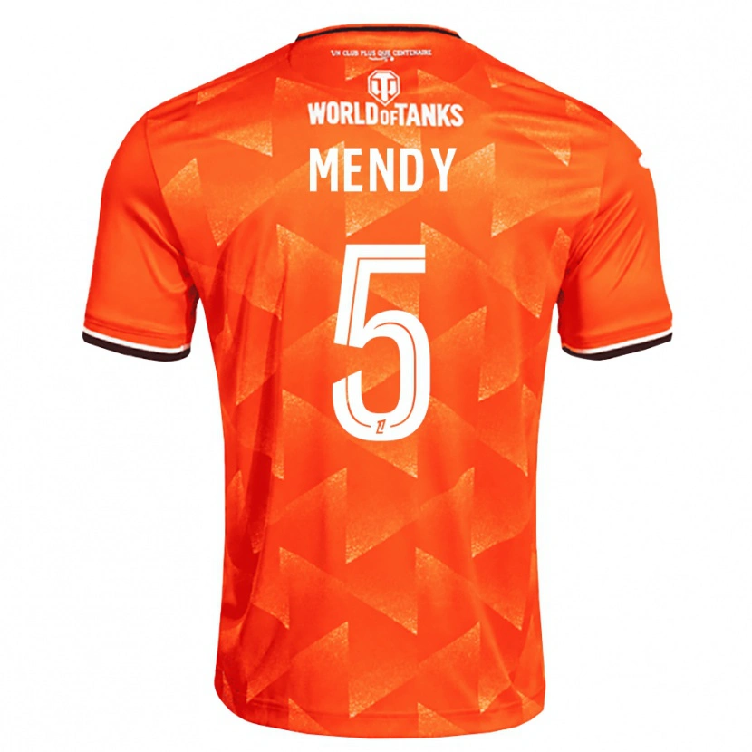 Danxen Uomo Maglia Benjamin Mendy #5 Arancio Bianco Nero Kit Gara Home 2026/27 Maglietta