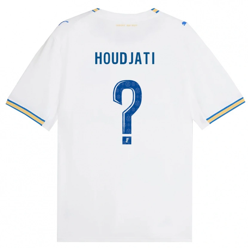 Danxen Uomo Maglia Naïm Houdjati #0 Blu Schiarente Bianco Kit Gara Home 2026/27 Maglietta
