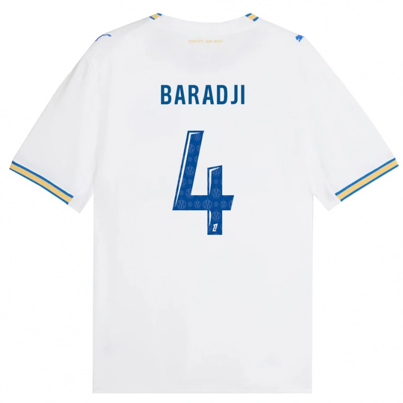 Danxen Uomo Maglia Mohamed Baradji #4 Blu Schiarente Bianco Kit Gara Home 2026/27 Maglietta