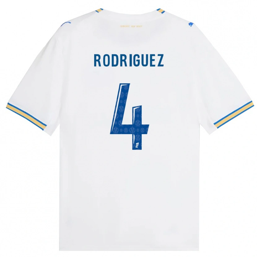 Danxen Uomo Maglia Ruben Rodriguez #4 Blu Schiarente Bianco Kit Gara Home 2026/27 Maglietta