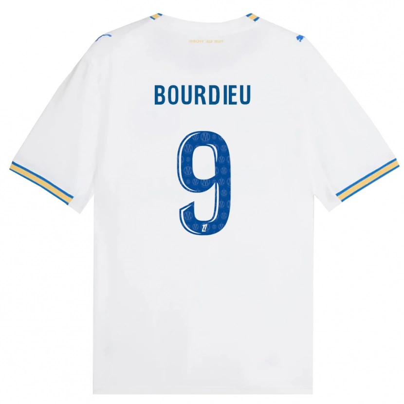 Danxen Uomo Maglia Mathilde Bourdieu #9 Blu Schiarente Bianco Kit Gara Home 2026/27 Maglietta