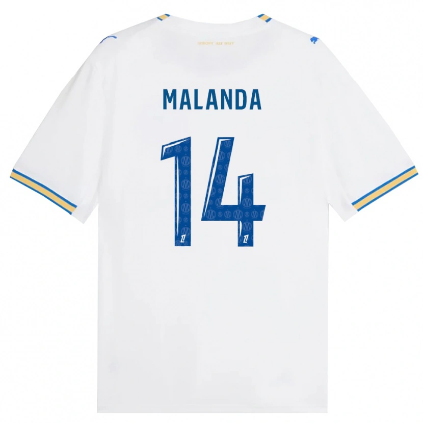 Danxen Uomo Maglia Jephthe Malanda #14 Blu Schiarente Bianco Kit Gara Home 2026/27 Maglietta