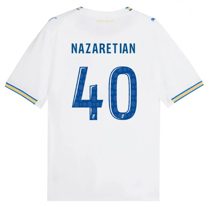 Danxen Uomo Maglia Manuel Nazaretian #40 Blu Schiarente Bianco Kit Gara Home 2026/27 Maglietta