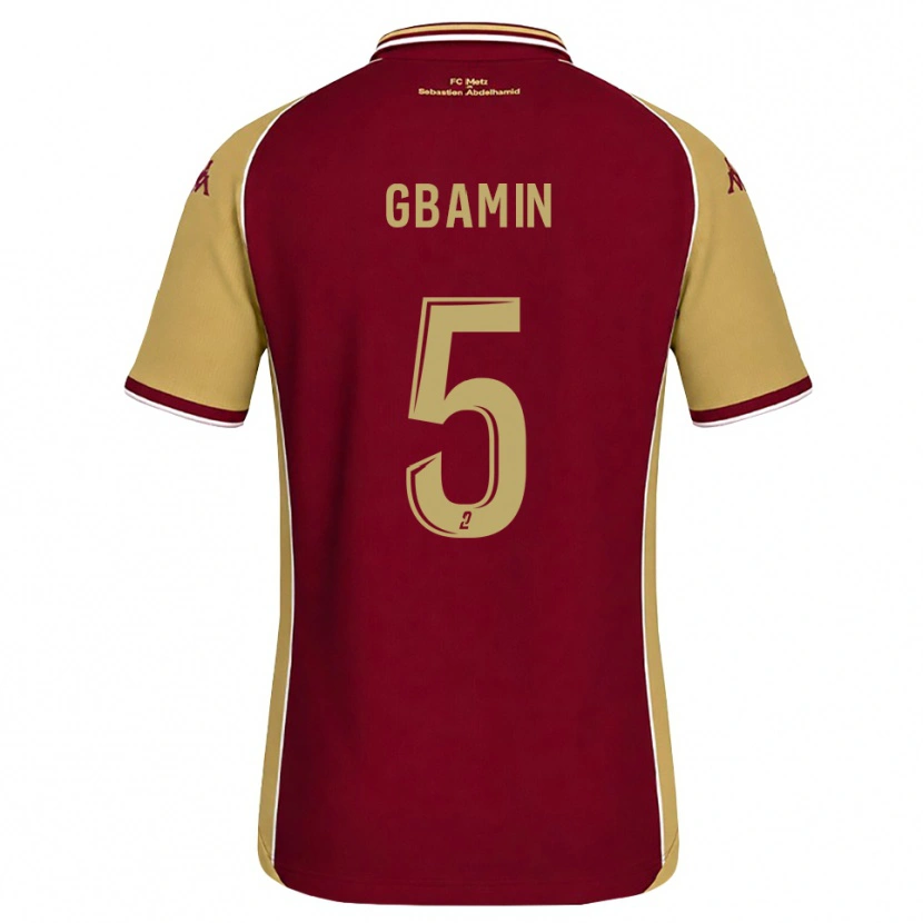 Danxen Uomo Maglia Jean-Philippe Gbamin #5 Goldenrod Rosso Scuro Kit Gara Home 2026/27 Maglietta