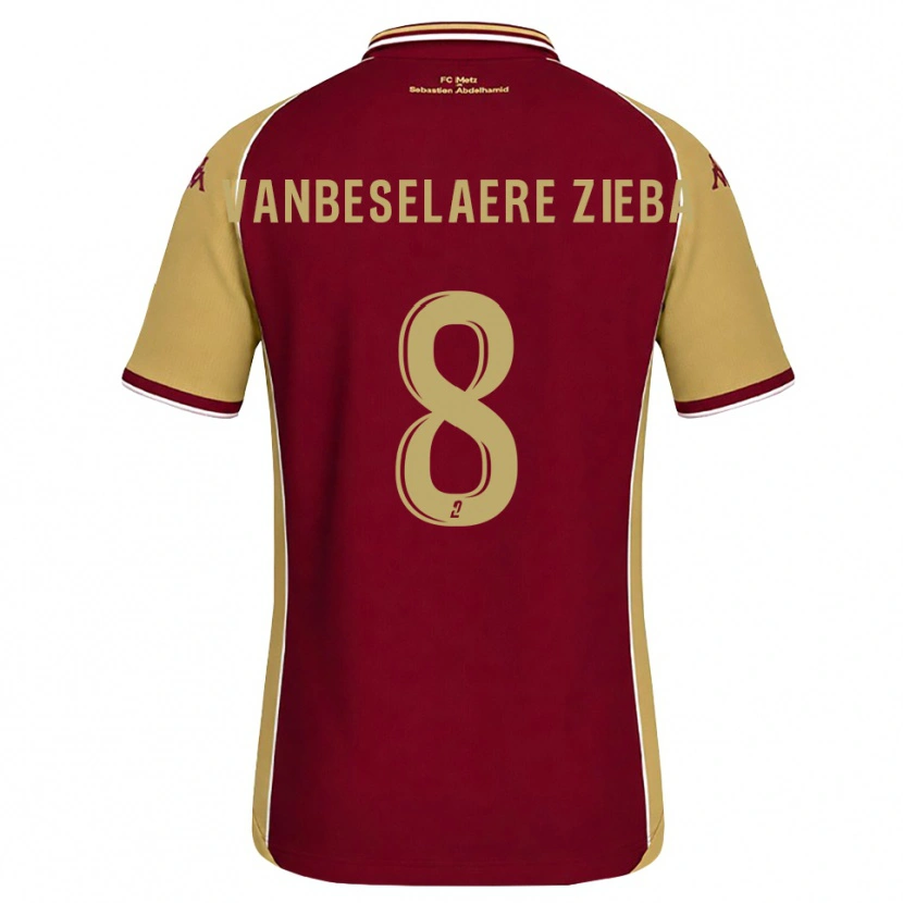 Danxen Uomo Maglia Vadim Vanbeselaere Zieba #8 Goldenrod Rosso Scuro Kit Gara Home 2026/27 Maglietta