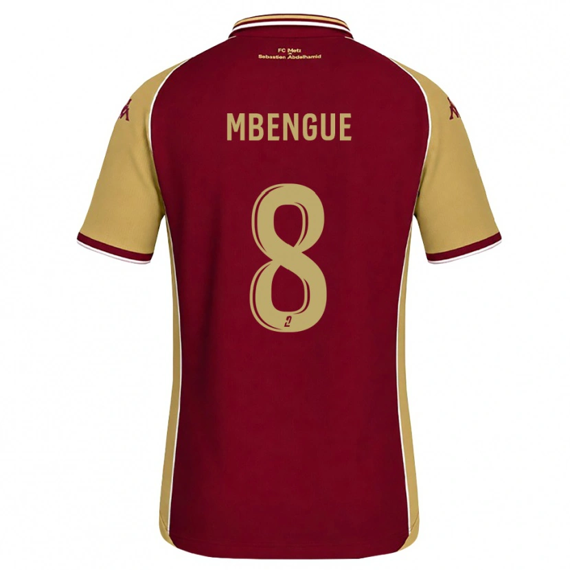 Danxen Uomo Maglia Seynabou Mbengue #8 Goldenrod Rosso Scuro Kit Gara Home 2026/27 Maglietta