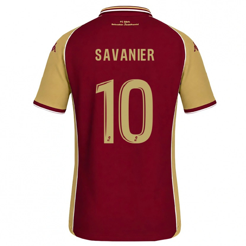 Danxen Uomo Maglia Téji Savanier #10 Goldenrod Rosso Scuro Kit Gara Home 2026/27 Maglietta