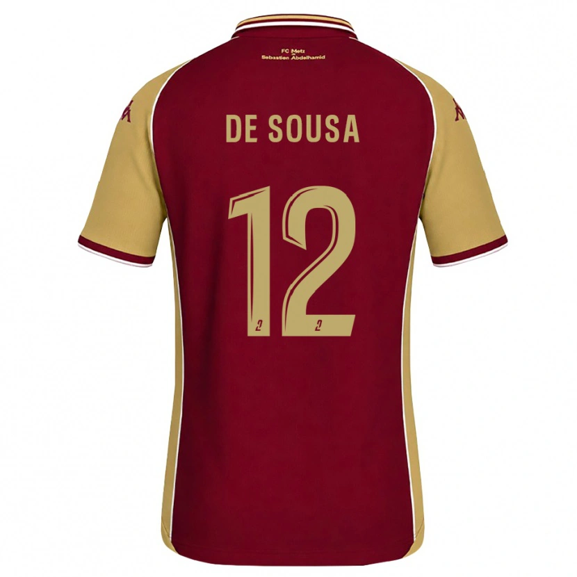 Danxen Uomo Maglia Jackson De Sousa #12 Goldenrod Rosso Scuro Kit Gara Home 2026/27 Maglietta