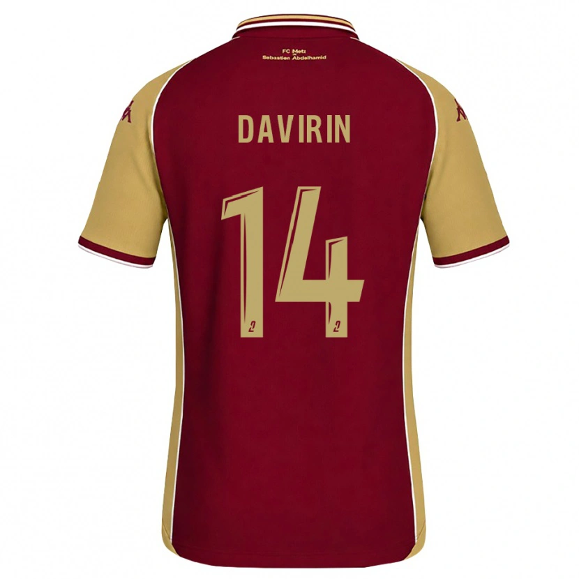 Danxen Uomo Maglia Pierre-Alexandre Davirin #14 Goldenrod Rosso Scuro Kit Gara Home 2026/27 Maglietta