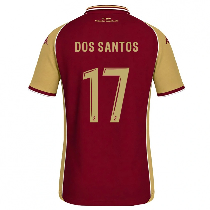 Danxen Uomo Maglia Tahirys Dos Santos #17 Goldenrod Rosso Scuro Kit Gara Home 2026/27 Maglietta