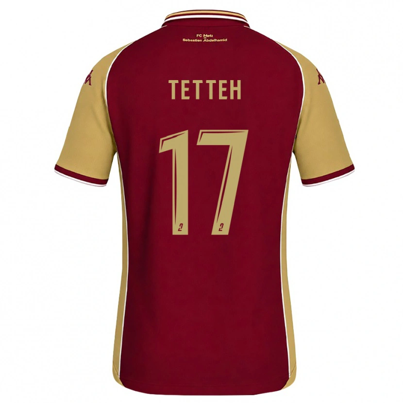 Danxen Uomo Maglia Benjamin Tetteh #17 Goldenrod Rosso Scuro Kit Gara Home 2026/27 Maglietta