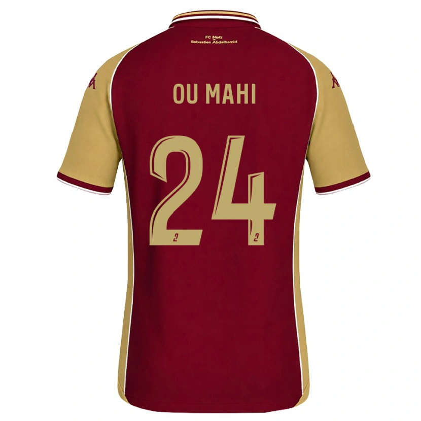 Danxen Uomo Maglia Inès Ou Mahi #24 Goldenrod Rosso Scuro Kit Gara Home 2026/27 Maglietta