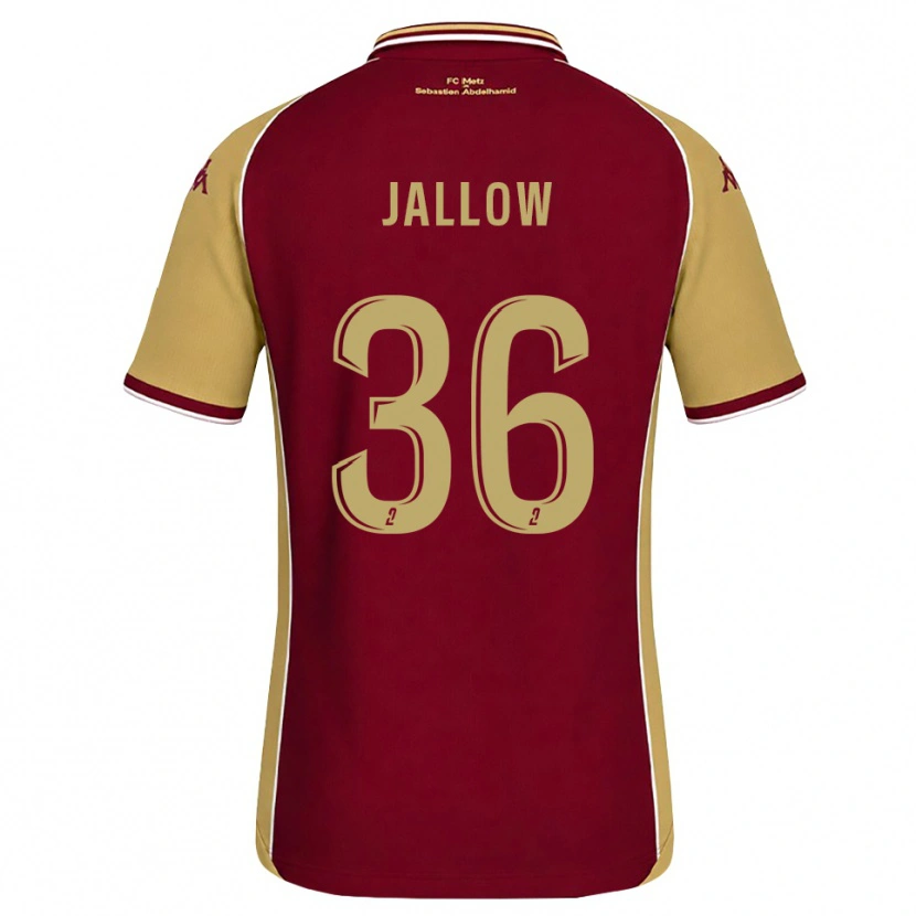 Danxen Uomo Maglia Ablie Jallow #36 Goldenrod Rosso Scuro Kit Gara Home 2026/27 Maglietta