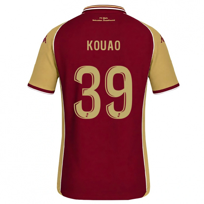 Danxen Uomo Maglia Koffi Kouao #39 Goldenrod Rosso Scuro Kit Gara Home 2026/27 Maglietta