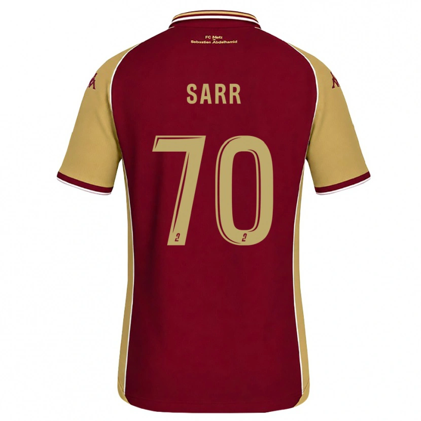 Danxen Uomo Maglia Bouna Sarr #70 Goldenrod Rosso Scuro Kit Gara Home 2026/27 Maglietta