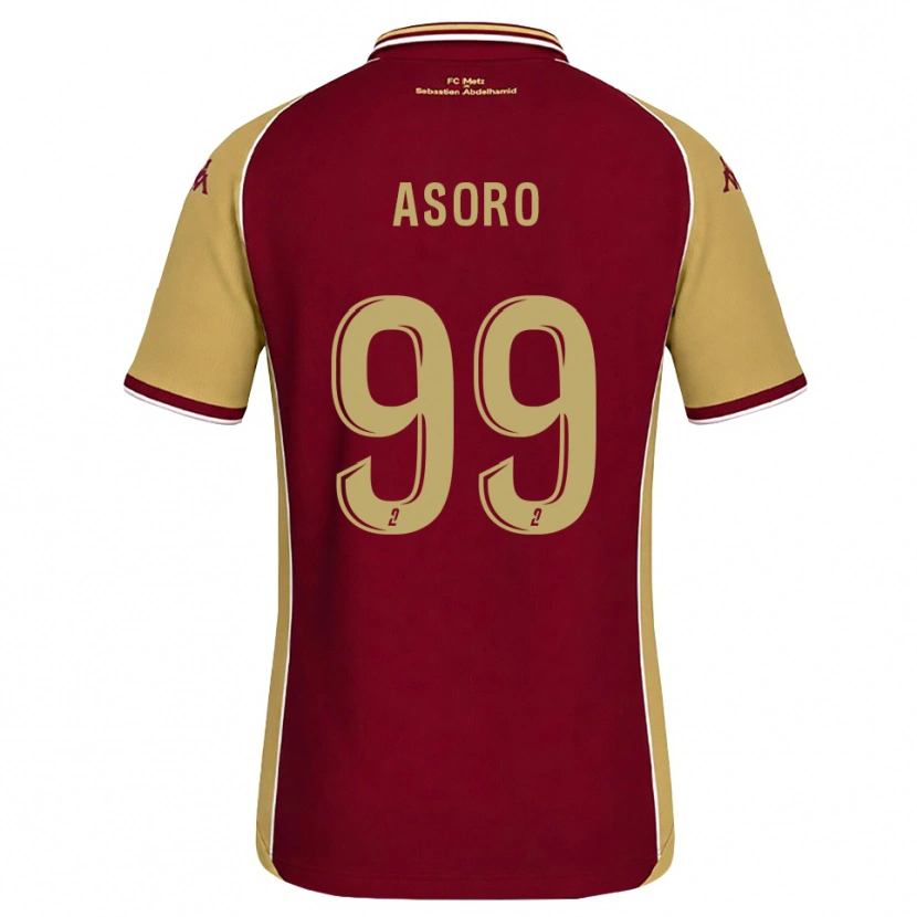 Danxen Uomo Maglia Joel Asoro #99 Goldenrod Rosso Scuro Kit Gara Home 2026/27 Maglietta