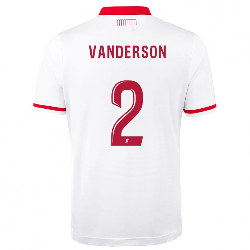 Danxen Uomo Maglia Vanderson De Oliveira Campos #2 Rosso Bianco Kit Gara Home 2026/27 Maglietta