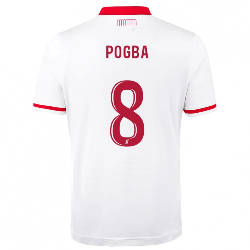 Danxen Uomo Maglia Paul Pogba #8 Rosso Bianco Kit Gara Home 2026/27 Maglietta