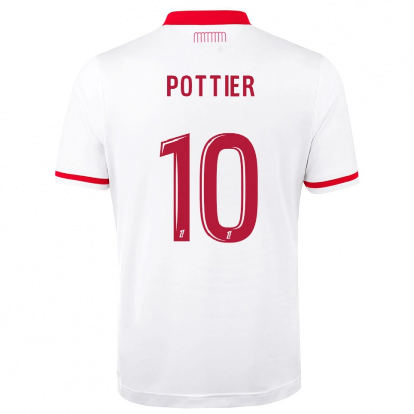 Danxen Uomo Maglia Morgan Pottier #10 Rosso Bianco Kit Gara Home 2026/27 Maglietta