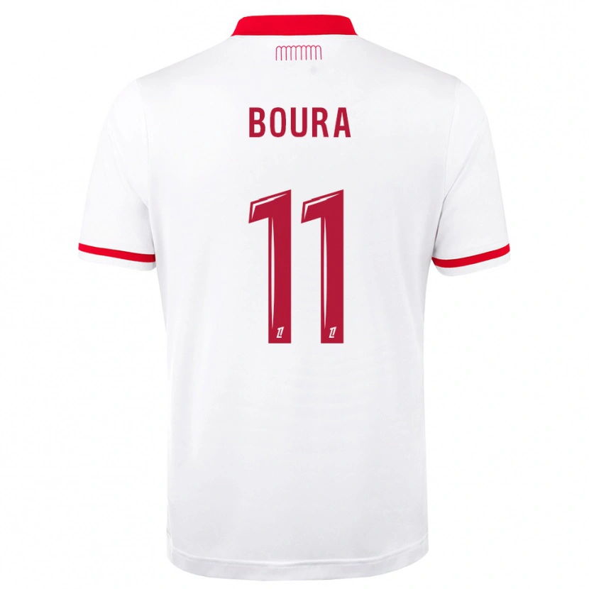 Danxen Uomo Maglia Amal Boura #11 Rosso Bianco Kit Gara Home 2026/27 Maglietta