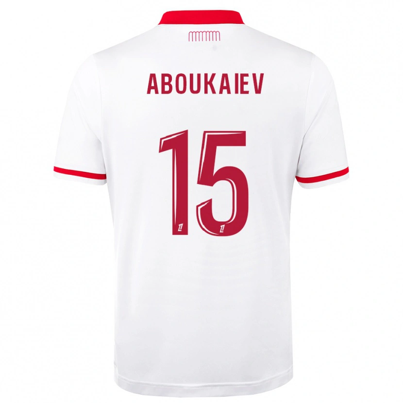 Danxen Uomo Maglia Bekkhan Aboukaiev #15 Rosso Bianco Kit Gara Home 2026/27 Maglietta
