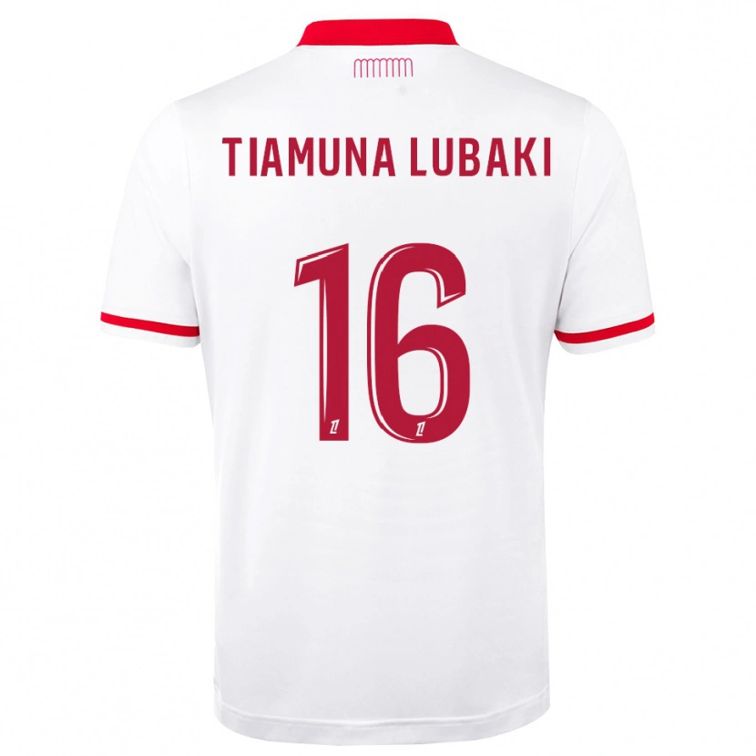 Danxen Uomo Maglia Loïc Tiamuna Lubaki #16 Rosso Bianco Kit Gara Home 2026/27 Maglietta