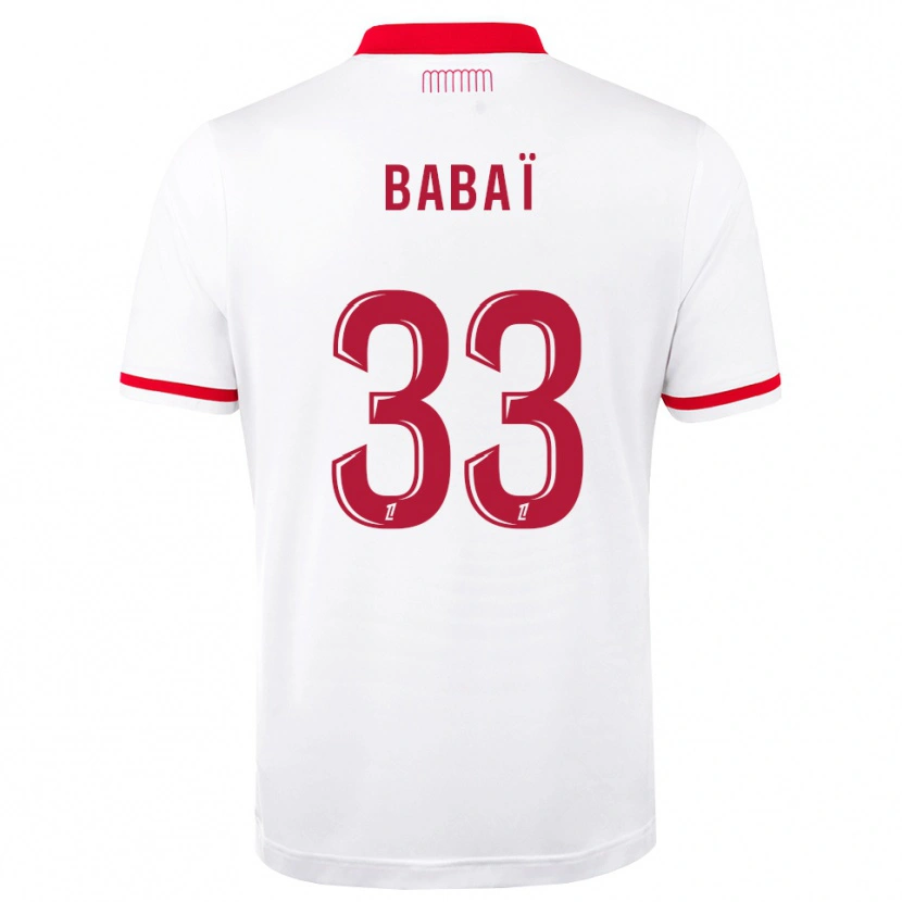 Danxen Uomo Maglia Nazim Babaï #33 Rosso Bianco Kit Gara Home 2026/27 Maglietta