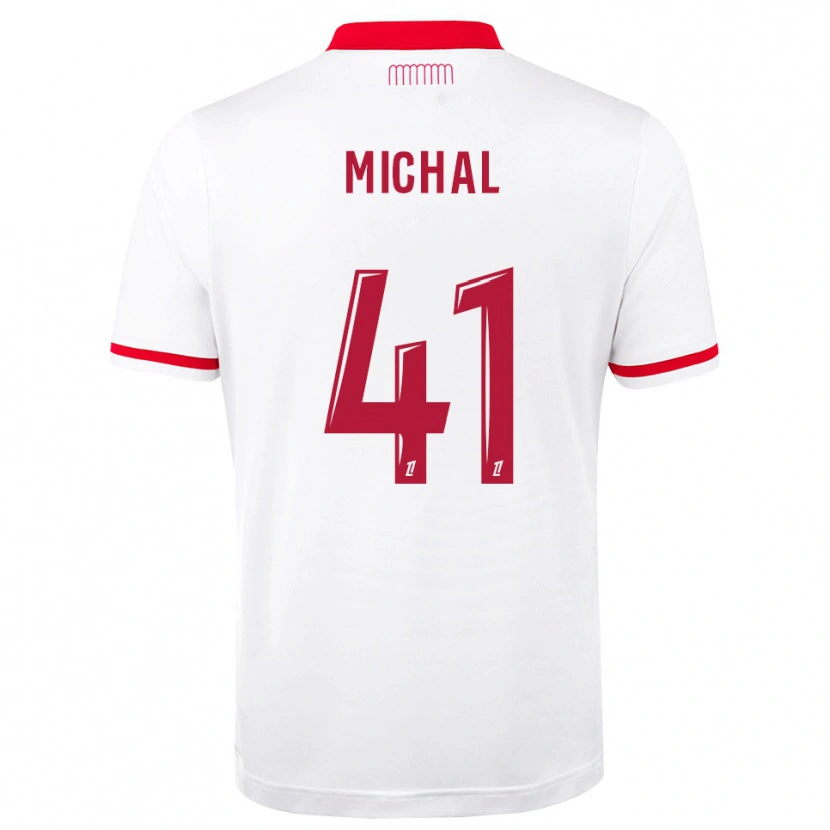 Danxen Uomo Maglia Lucas Michal #41 Rosso Bianco Kit Gara Home 2026/27 Maglietta
