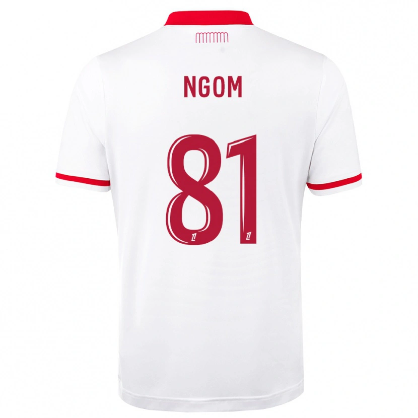 Danxen Uomo Maglia Libasse Ngom #81 Rosso Bianco Kit Gara Home 2026/27 Maglietta