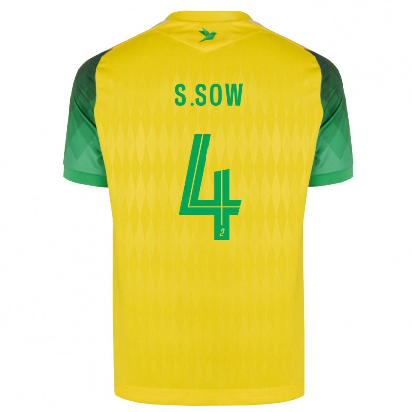 Danxen Uomo Maglia Saïdou Sow #4 Giallo Verde Rosso Kit Gara Home 2026/27 Maglietta