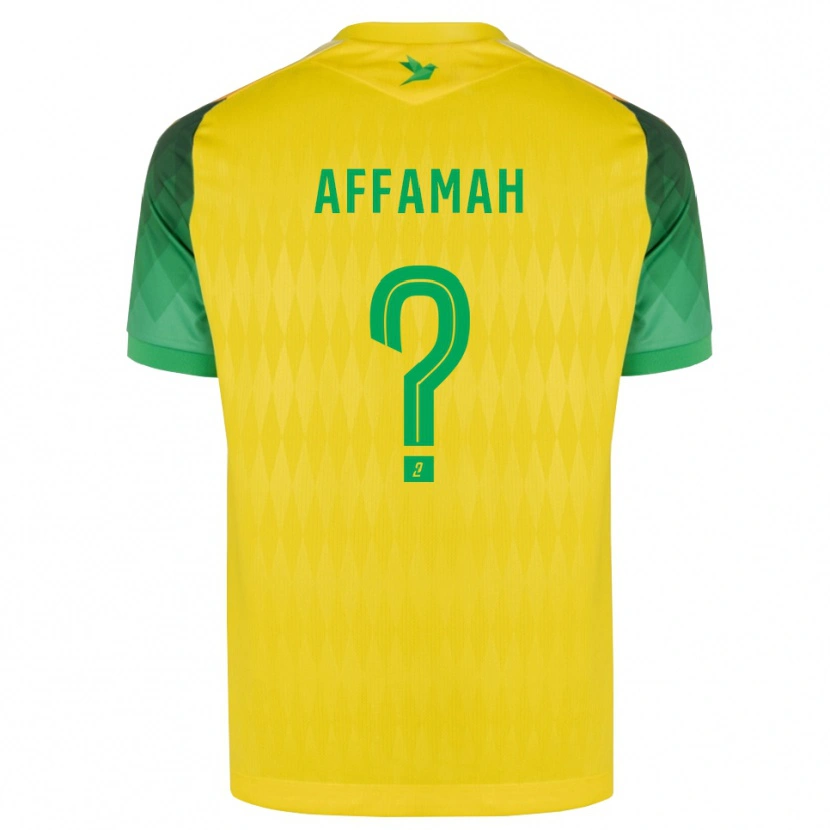 Danxen Uomo Maglia Joe-Loïc Affamah #0 Giallo Verde Rosso Kit Gara Home 2026/27 Maglietta