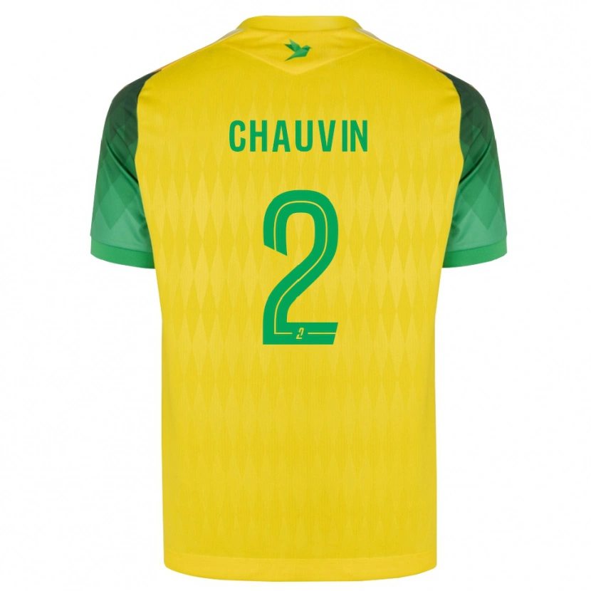 Danxen Uomo Maglia Yoann Chauvin #2 Giallo Verde Rosso Kit Gara Home 2026/27 Maglietta