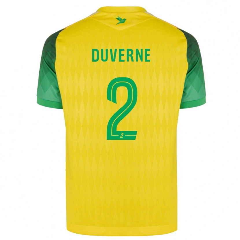 Danxen Uomo Maglia Jean-Kévin Duverne #2 Giallo Verde Rosso Kit Gara Home 2026/27 Maglietta